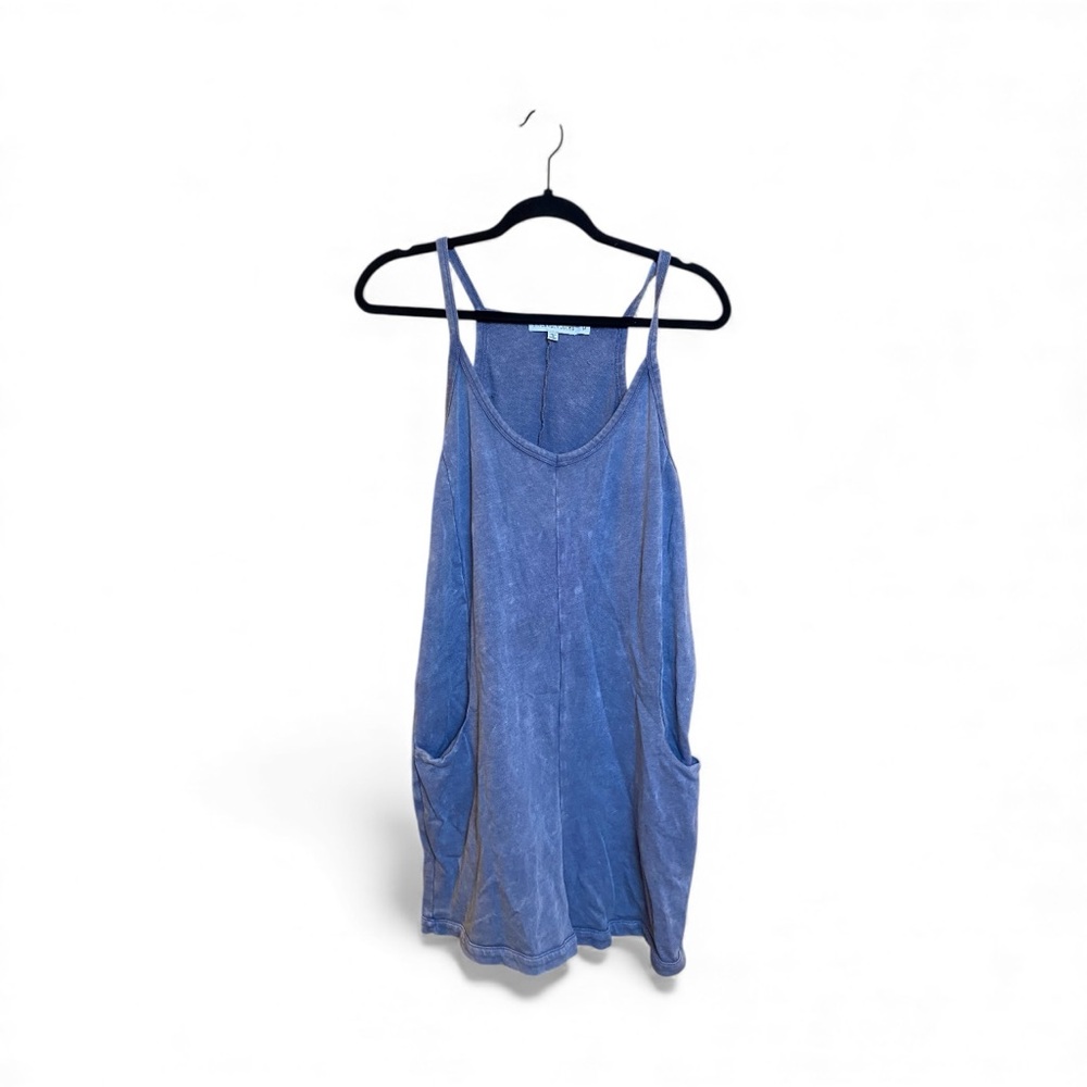 SINCERELY JULES BLUE GREY SWEATSHIRT JUMPSUIT ROMPER SHORTS NWOT M